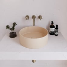 Concrete Smooth 390mm Round Above Counter Basin